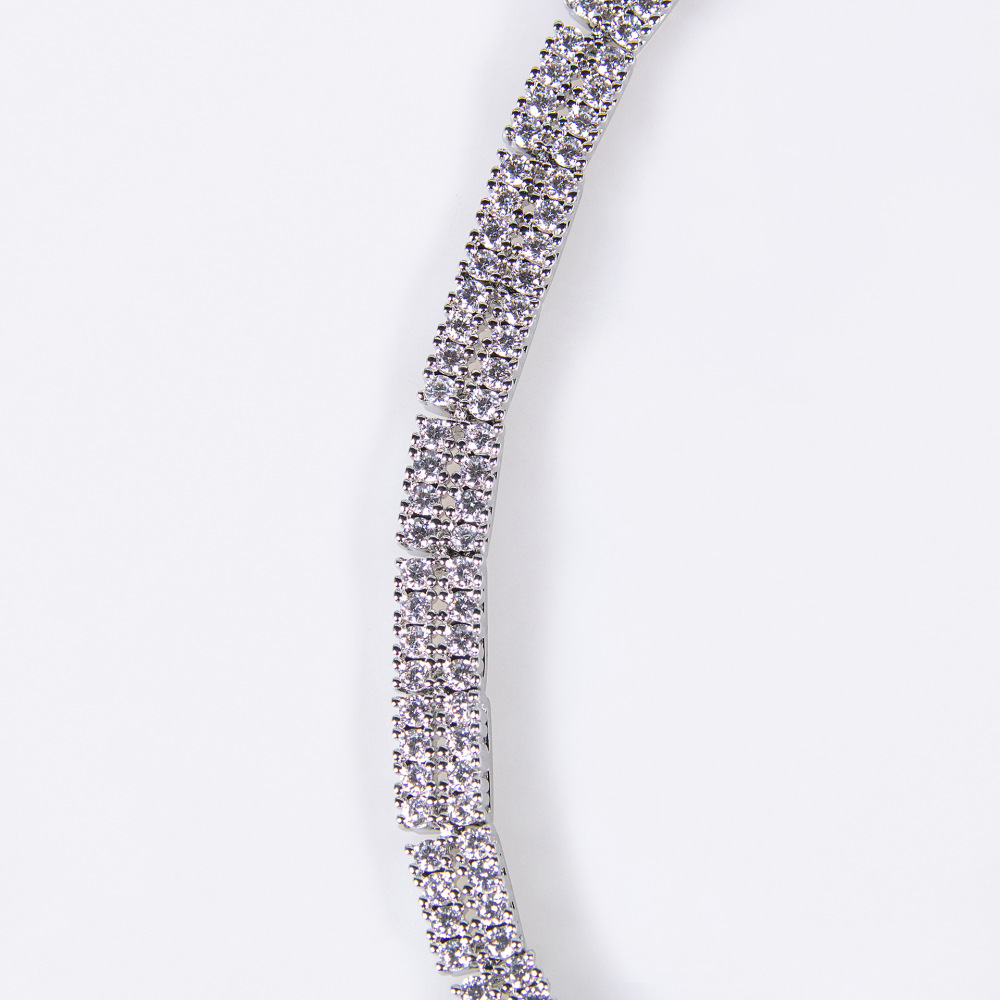 Exaggerated Necklace Set Fashion Jewelry Luxury Zirconium Stone Banquet Dress Accessories Direct Supply Floral Pattern Women