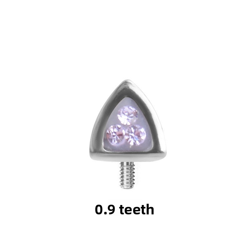 Fashion Czech Diamond Cat Ear Studs Sharp Demon 0.9 Teeth Titanium Alloy Ear Bone Studs High-end Women's Jewelry Accessories