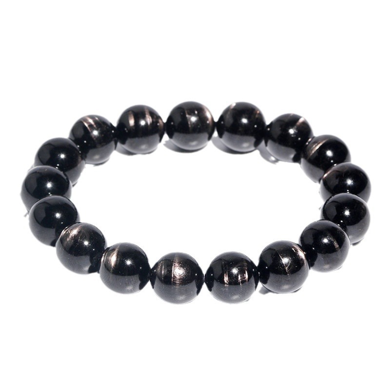 Natural Crystal Lucky Stone Bracelet Eye-Catching Egyptian Wealth Stone Sea Tang Crystal Color Gem Bracelet Unisex Geometric Pattern Polished Surface