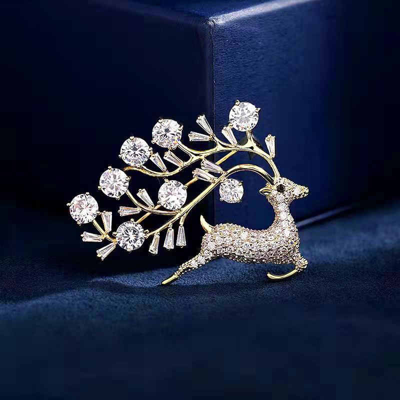 Elegant Luxurious Animal Brass Inlay Artificial Pearls Zircon Women's Brooches 1 Piece