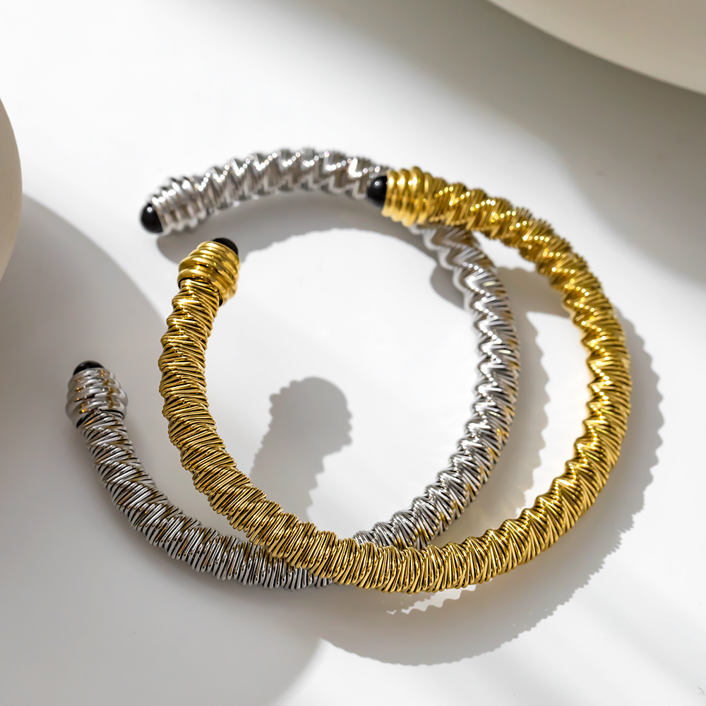 Stainless Steel C-shaped Open Bracelet High-quality Jewelry Accessories Versatile Neutral Design