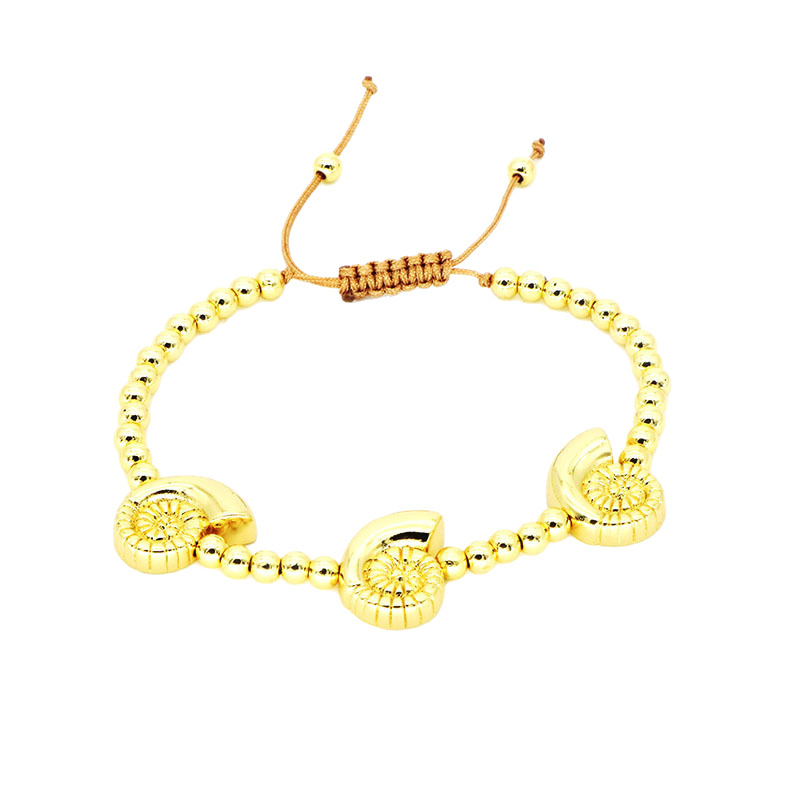 Fashionable  Pearl Beaded Bracelet Star And Snail Shell Summer Bohemian Style Imitation Pearl Bracelet
