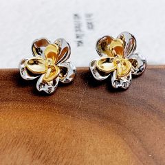 Contrasting Color Flowers (Real Gold Plating for Color Retention)