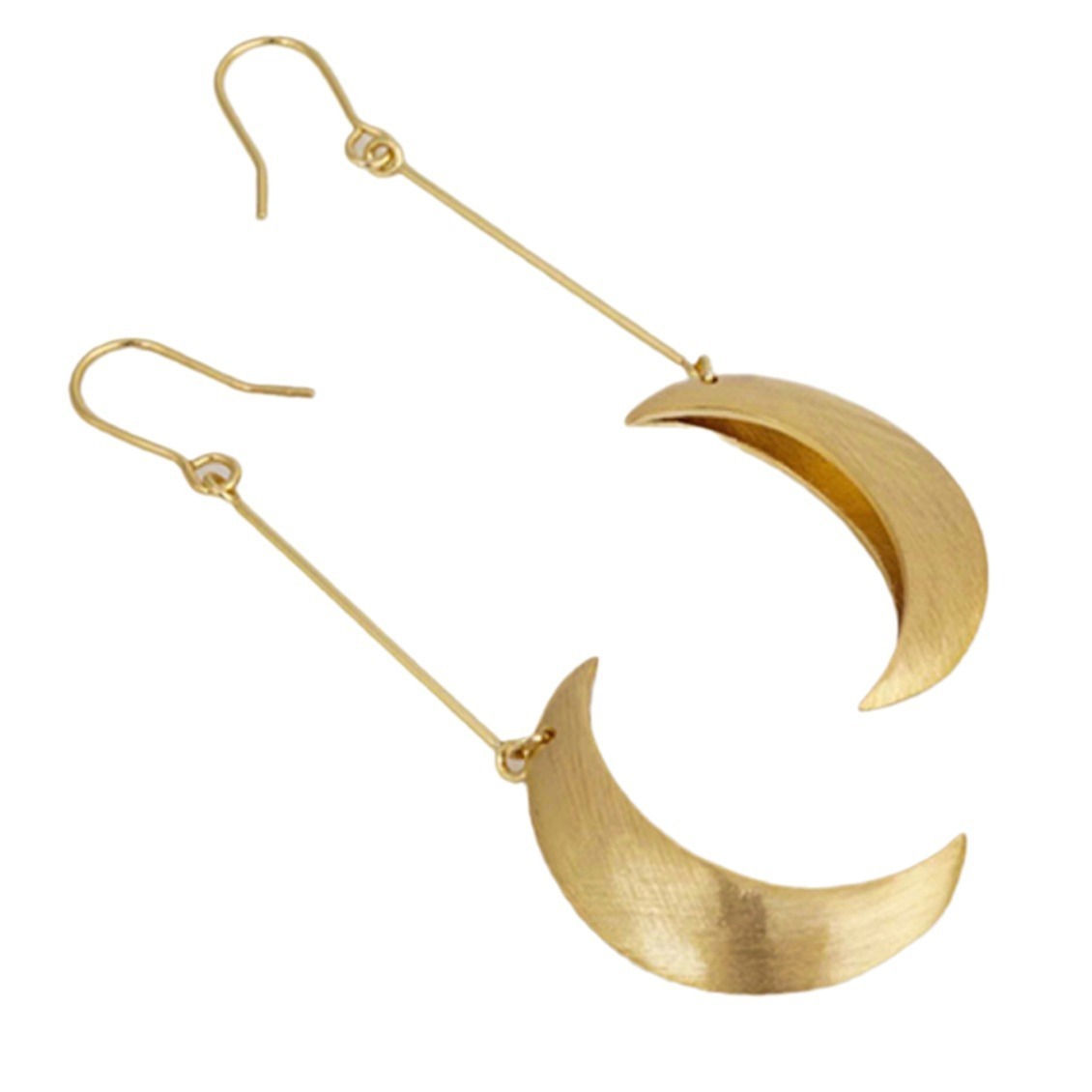 Niche Design Sense  Trendy Internet Celebrity Simple Elegant New Arrival Crescent Earrings Ear Hook Women's Cold Style Earrings