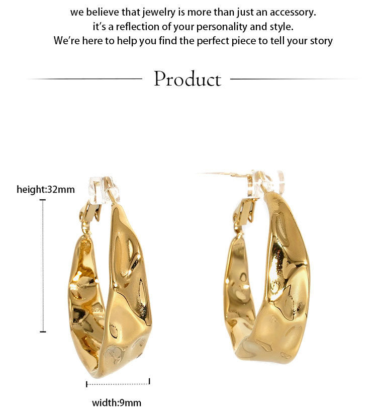 Real Gold Plated 316 Stainless Steel  Ion Plating (IP) Geometric Waterproof Non Tarnish Elegant Shiny Earrings For Women's