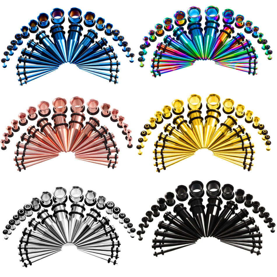 Stainless Steel Sharp Cone Ear Piercing 36pcs Set Popular  Jewelry Accessories Geometric Pattern Business Occasion Unisex