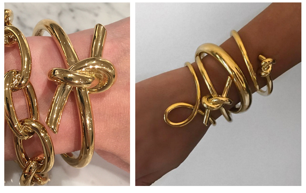 Basic Modern Style Classic Style Knot 304 Stainless Steel Cuff Bracelets In Bulk