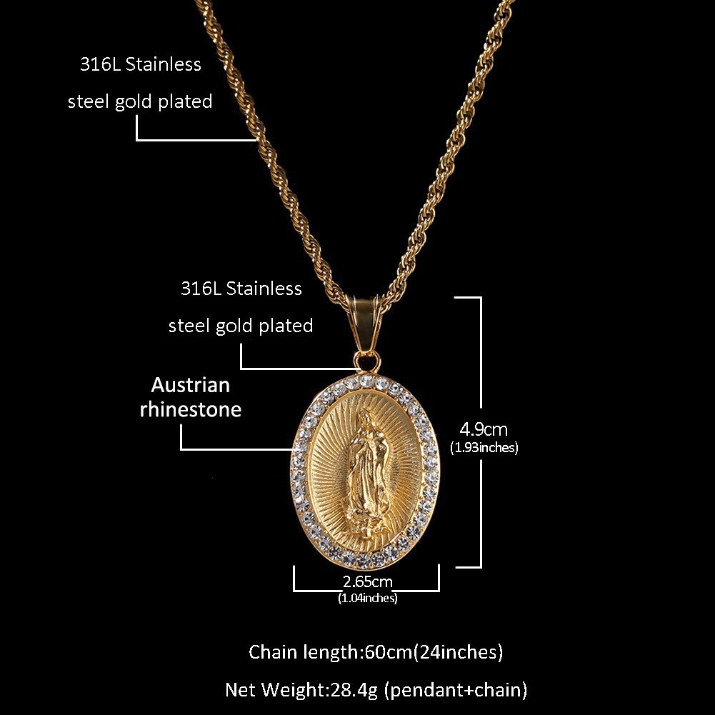 Hip-Hop Style Angel Wing Pendant Necklace Stainless Steel Gold-Plated Fashion Accessory Versatile Small Batch Trendy Jewelry Item