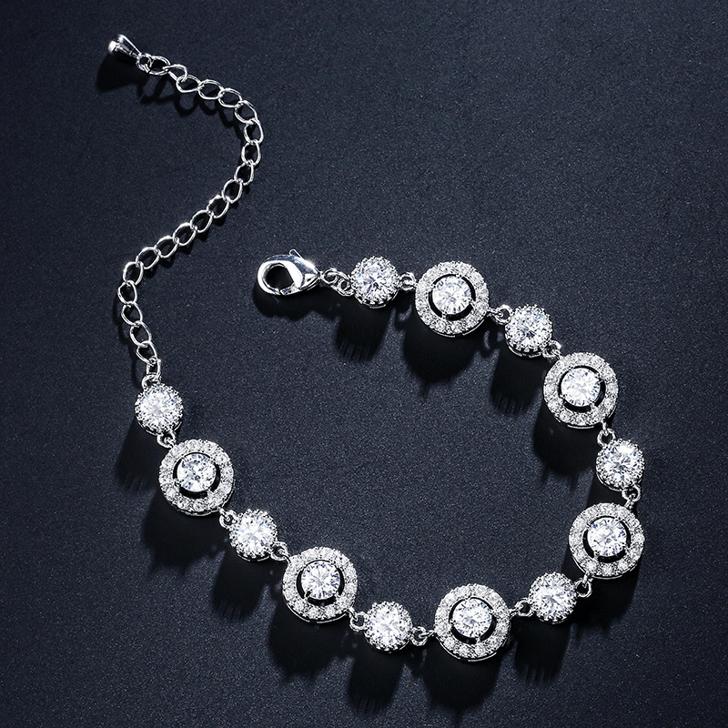 Adjustable RAKOL Fashion Crystal Zirconia Bracelet Women's Personalized Fairy Tale Evening Gown Ball Accessories Bohemian Style