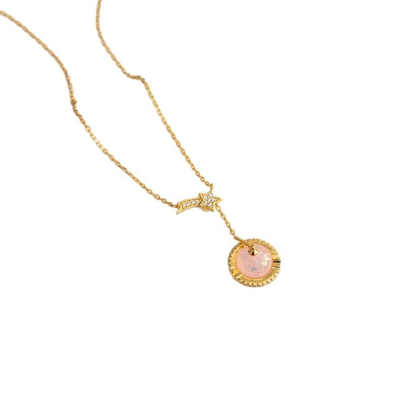 New Saturn Natural Stone 3D Earrings Necklace Set Versatile Luxury Feelings Star Planet Ear Jewelry Women's Fashion Accessories
