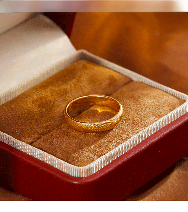 Trendy 2025 TikTok Ring Unique Design Simple Versatile Copper Plated 18K Gold Plain Band Finger Ring For Women Personality