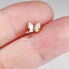 [Abalone Shell] Titanium Color White Zirconium