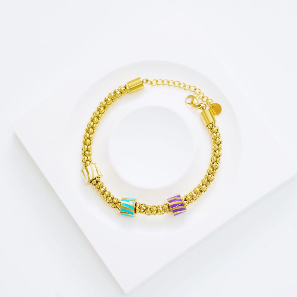 Titanium Steel Twisted Geometric Shape Bracelet Ladies Minimalist Stainless Steel Jewelry Accessories