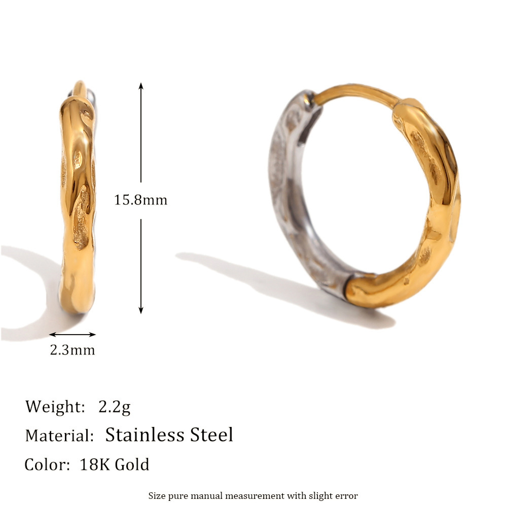 PVD Coated Real Gold Plated 18K Gold Irregular Geometric 304 Stainless Steel Vintage Style Classic Style Waterproof Non Tarnish Earrings