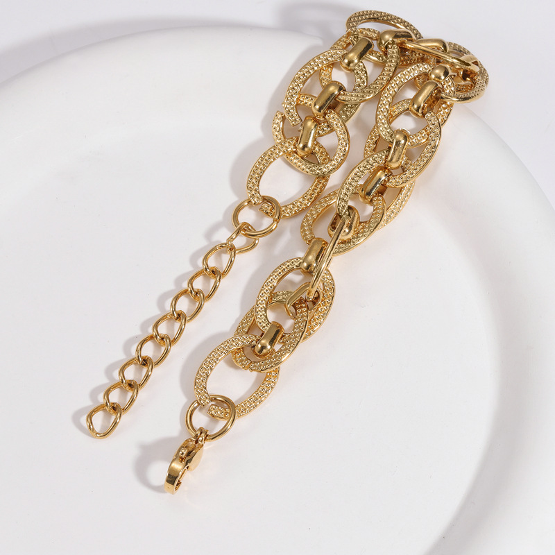 Men's Bracelet Stainless Steel Double Layer Wrapped Lightweight Minimalist Design Solid Color Rose Gold