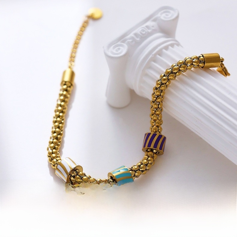 Titanium Steel Twisted Geometric Shape Bracelet Ladies Minimalist Stainless Steel Jewelry Accessories