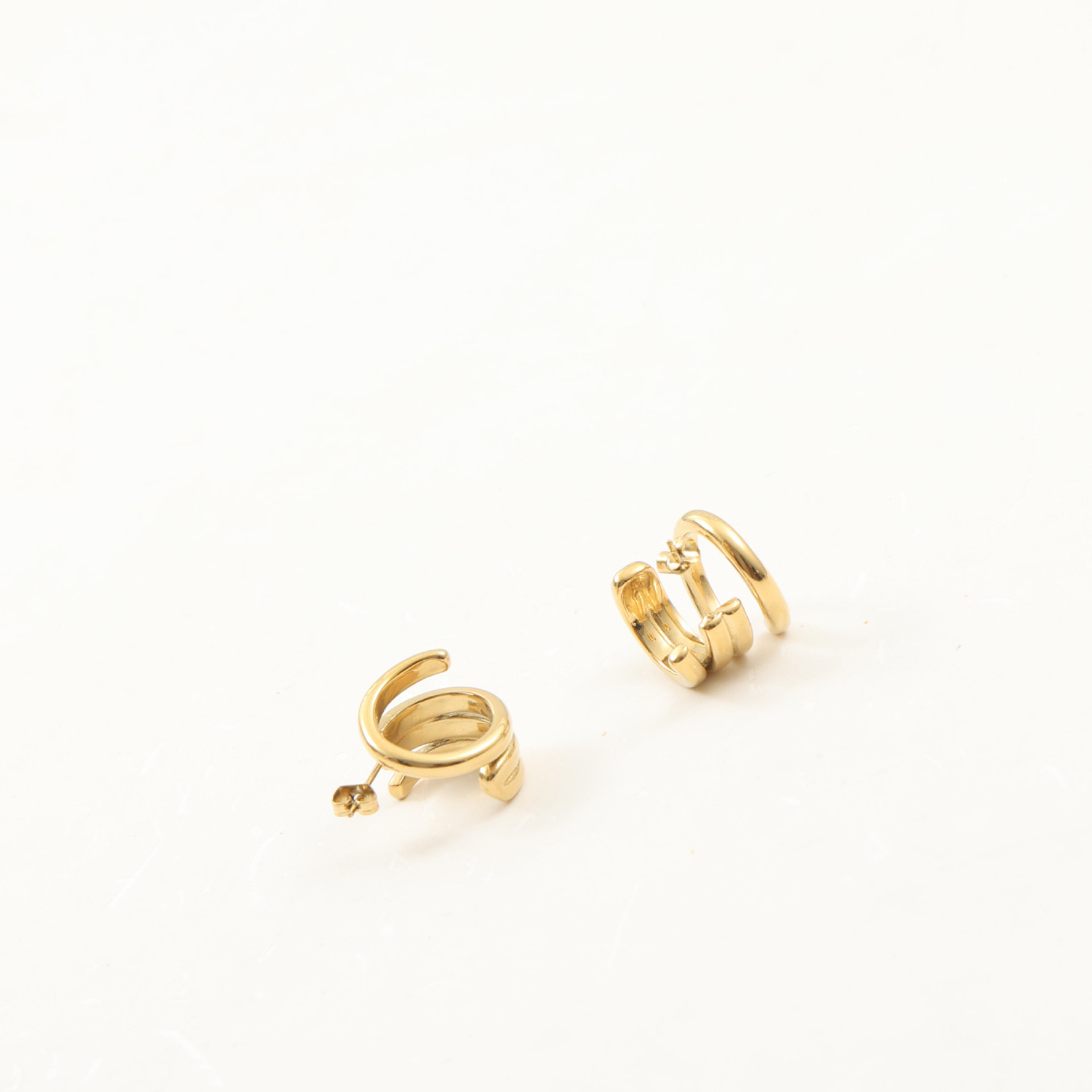 Stainless Steel 18K Gold Plated Earrings Retro Minimalist Style Women's Jewelry Accessories For Date Travel Weekend Holiday