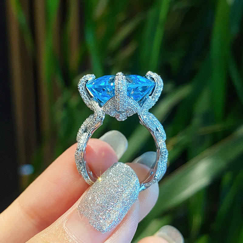 Wholesale Jewelry Ethnic Style Geometric Copper Artificial Gemstones Diamond