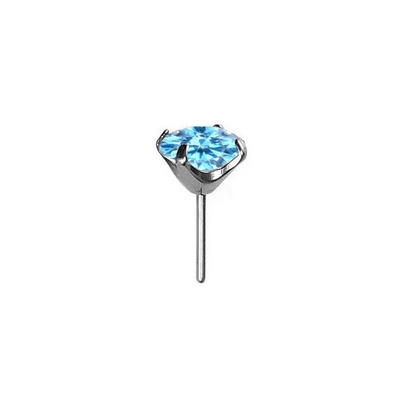 Fashion Titanium Alloy Piercing Needle 5A Zircon Claw Body Piercing Jewelry Lip And Ear Cartilage Stud Unisex Accessories