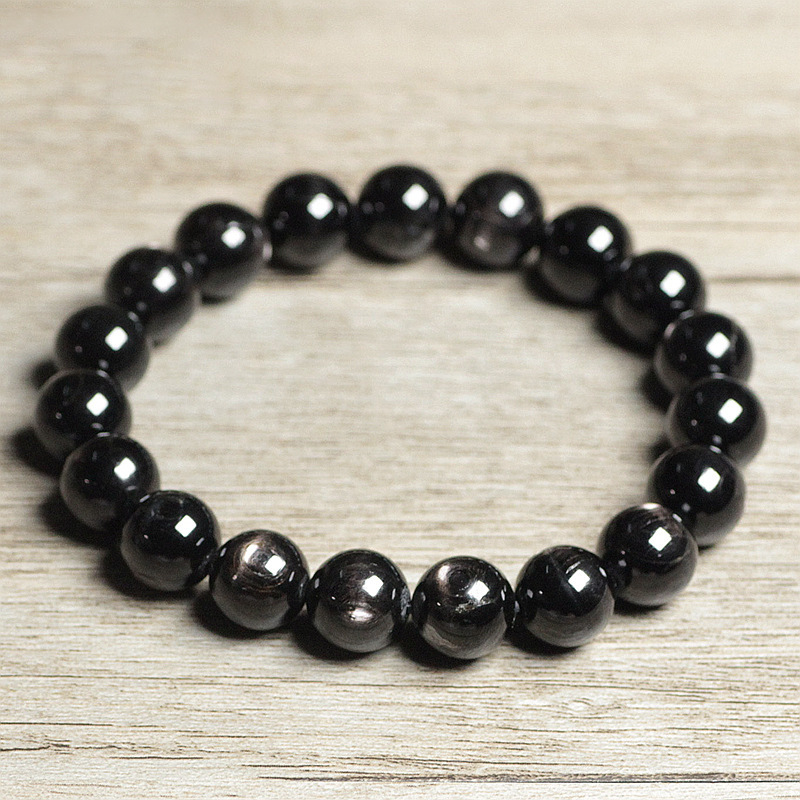 Natural Crystal Lucky Stone Bracelet Eye-Catching Egyptian Wealth Stone Sea Tang Crystal Color Gem Bracelet Unisex Geometric Pattern Polished Surface