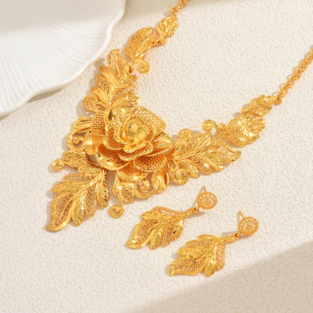 Elegant Long Tassel Necklace Bracelet Earring Set Geometric Block Design For Wedding Dinner Party Suitable Luxury Accessories