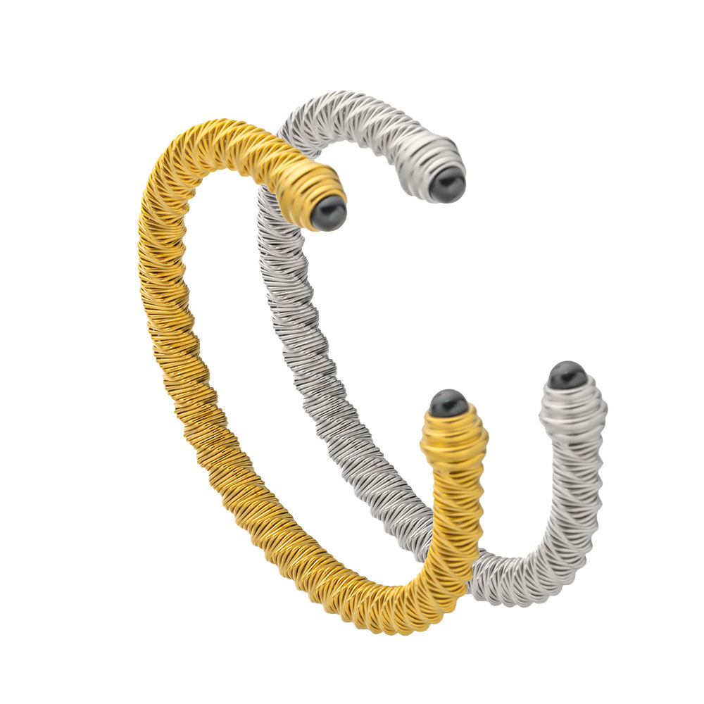 Stainless Steel C-shaped Open Bracelet High-quality Jewelry Accessories Versatile Neutral Design