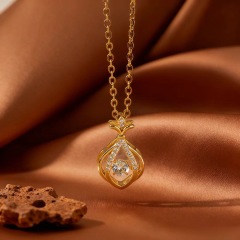 X0878 [Copper Pendant] Smart Bag-Necklace- Gold