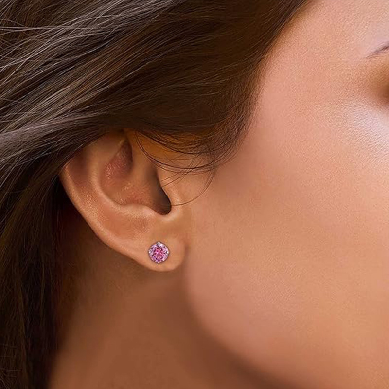 Titanium Alloy Lip Studs Earrings Belly Button Nose Studs External Tooth Screw Piercing Accessories With 5A Zirconia Stones