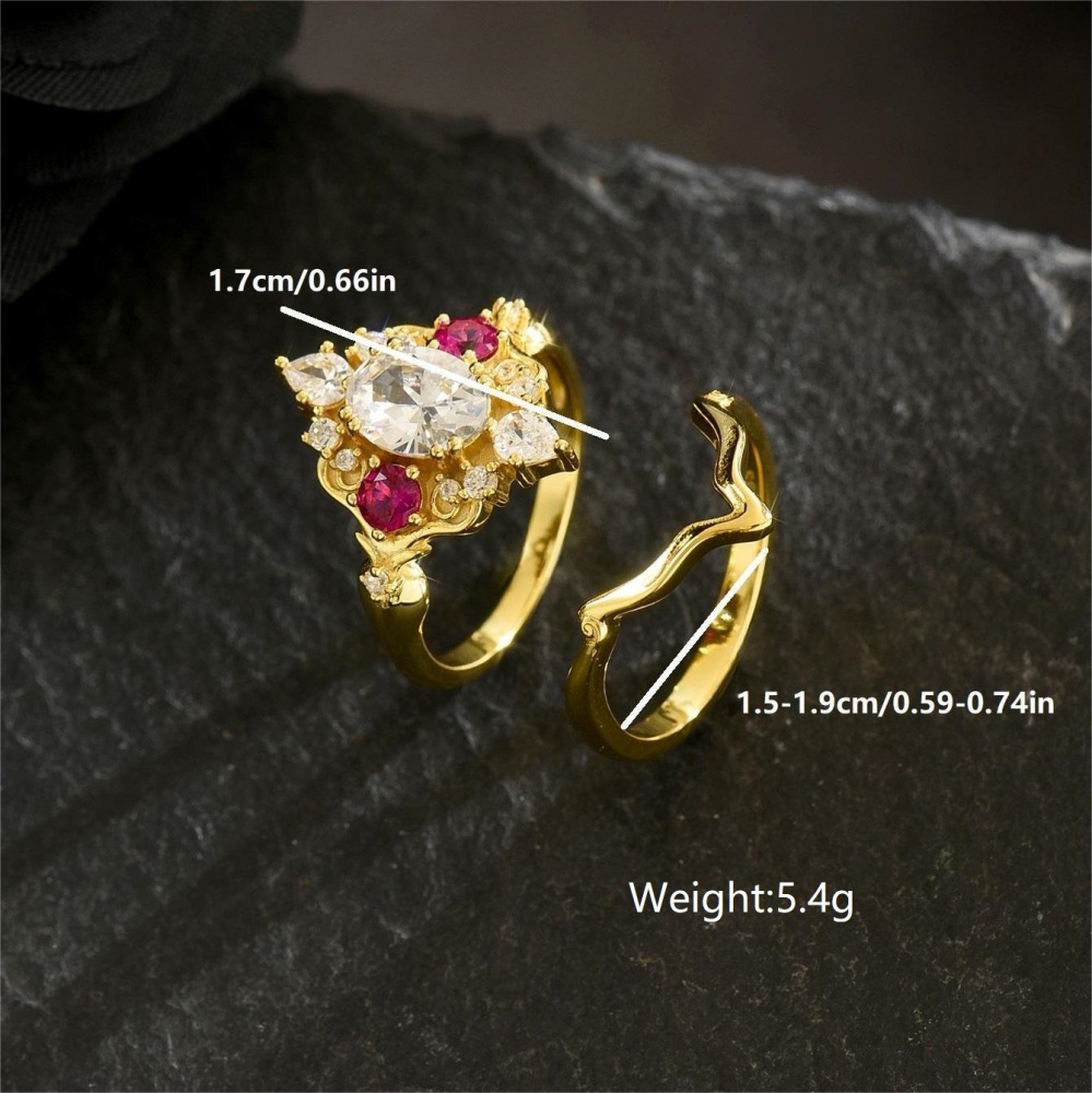 1 Piece Palace Retro Luxurious Exquisite Women's Ring Suitable For Vintage Theme Banquets High-end Art Exhibitions Wearable Jewelry