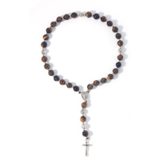 8mm yellow tiger eye rosary