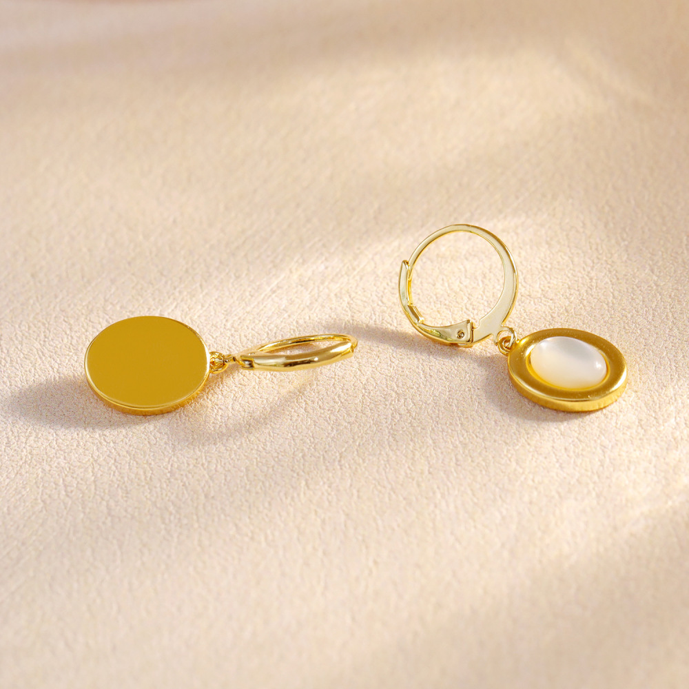 French Vintage Shell Earrings Women Summer High-End Lightweight Luxury Trendy Fashionable Jewelry Accessories