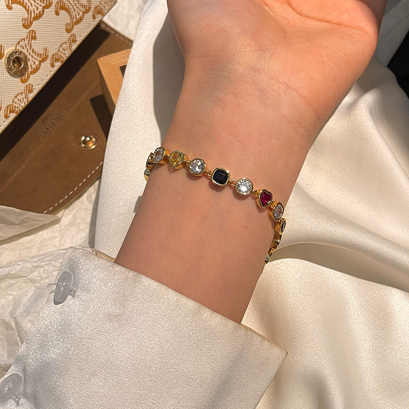 Geometric Heart Shape Copper Simple Style Classic Style Bracelets