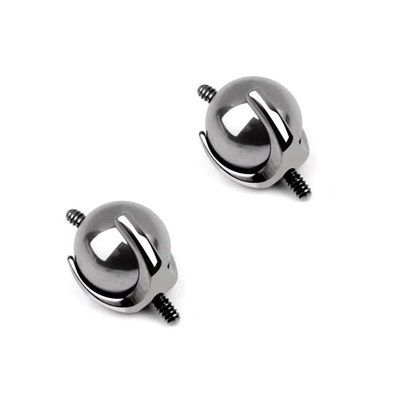 Titanium Alloy F136 Double-Sided Mobile Adapter Ear Bone Stud Ear Bridge Titanium Connector Piercing Jewelry Accessories Geometric Pattern Ear Cartilage Ring And Stud