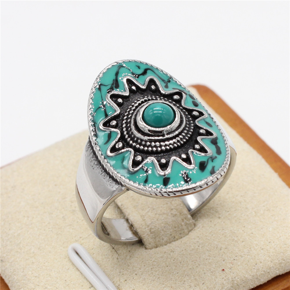 R1570 Women's Ring Bohemian Style Retro  Titanium Steel Jewelry Accessories Ladies Rings