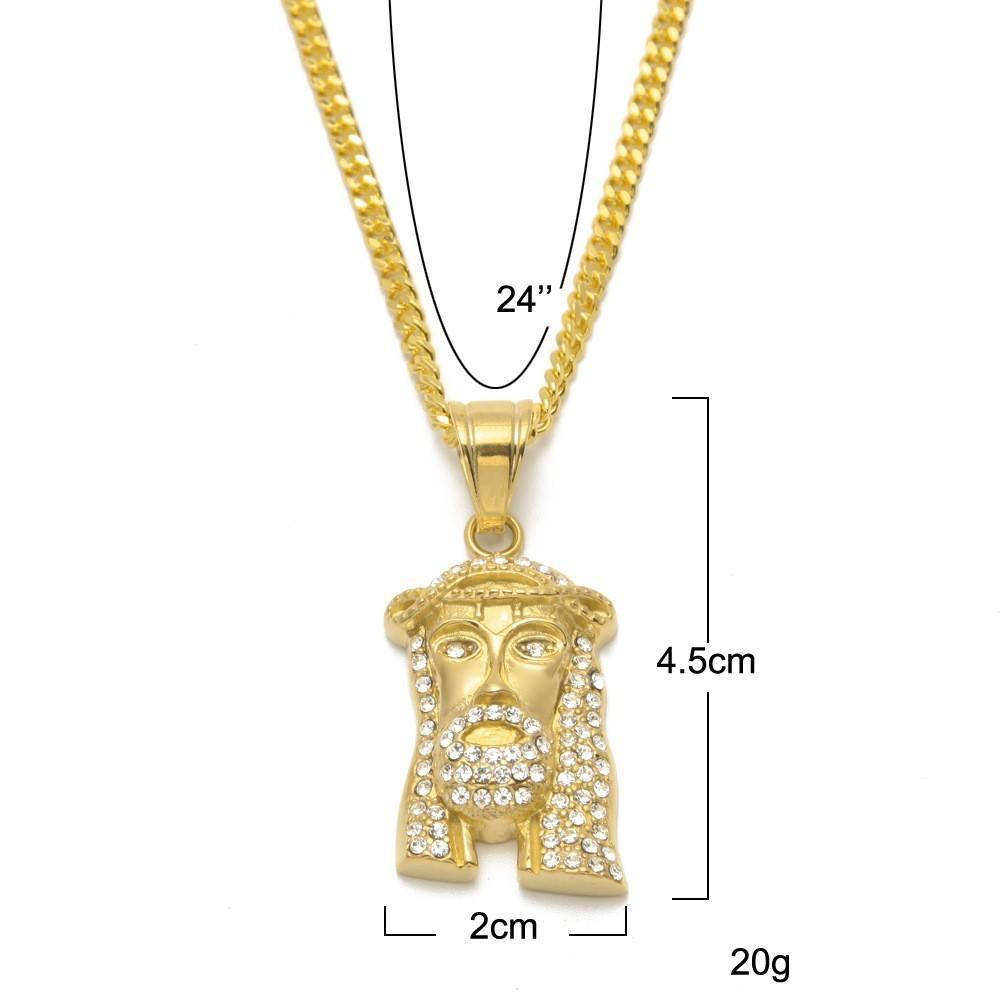Hip-Hop Style Angel Wing Pendant Necklace Stainless Steel Gold-Plated Fashion Accessory Versatile Small Batch Trendy Jewelry Item