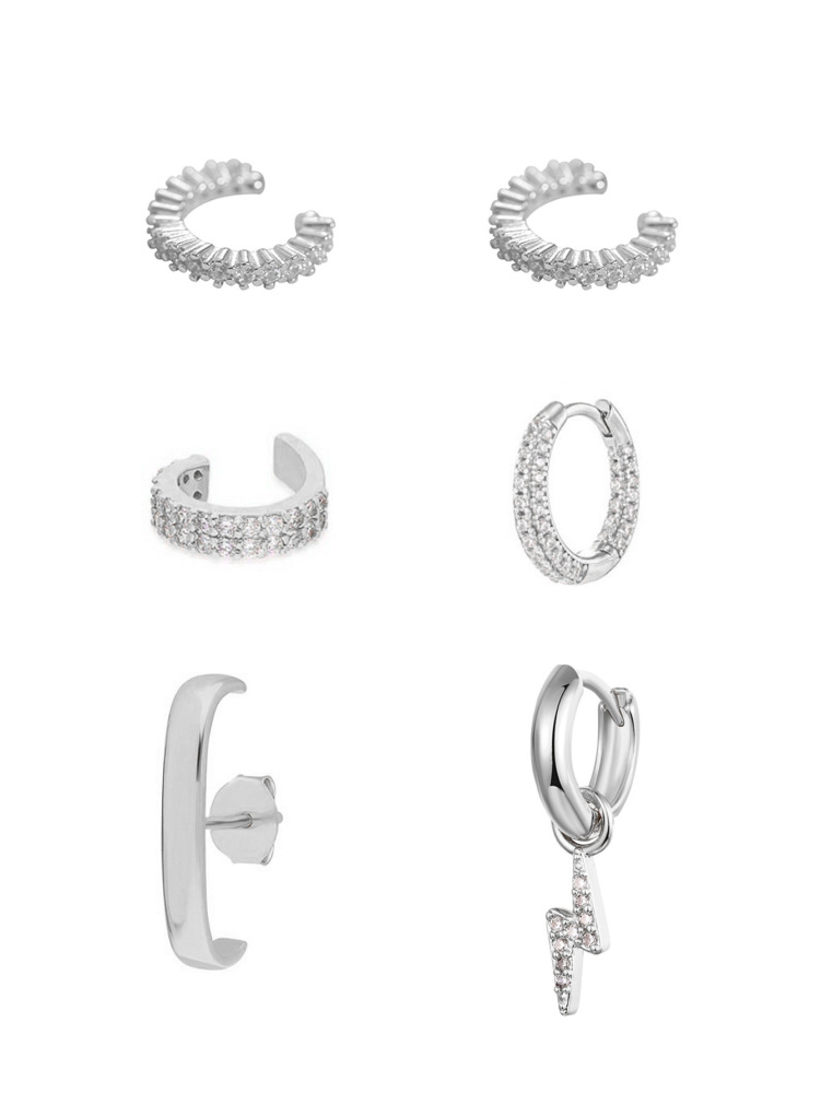 Elegant Fashionable  Style Clip-On Earrings Set No Piercing Required Simple Modern Jewelry Accessories