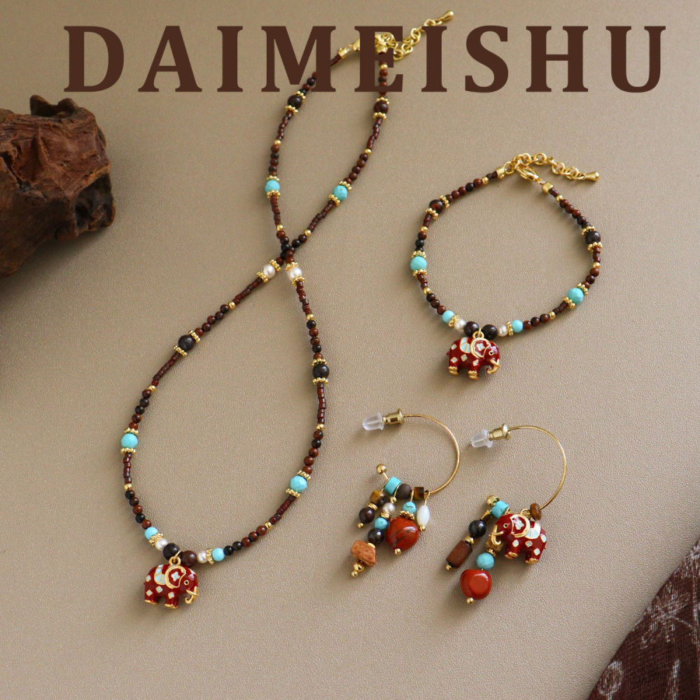 Elegant Red Drip Oil Natural Stone Pearl Earrings Luxury Feelings Women Design Unique Fashion Jewelry Accessories