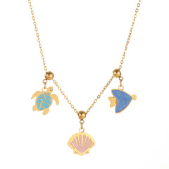 Shell Turtle Fish Necklace
