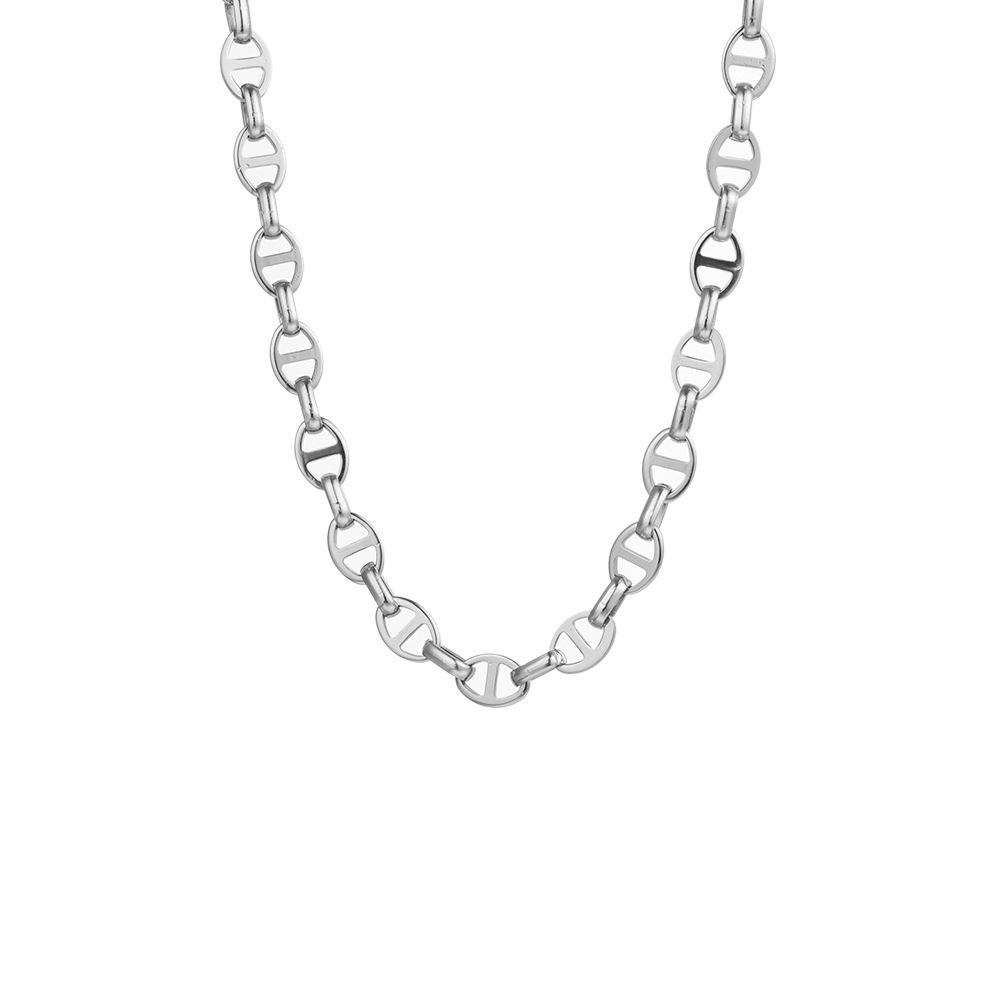 New Stainless Steel Necklace Fashionable Hollow Pig Nose Titanium Steel Bracelet Unisex Polished Craft Animal Zodiac Design