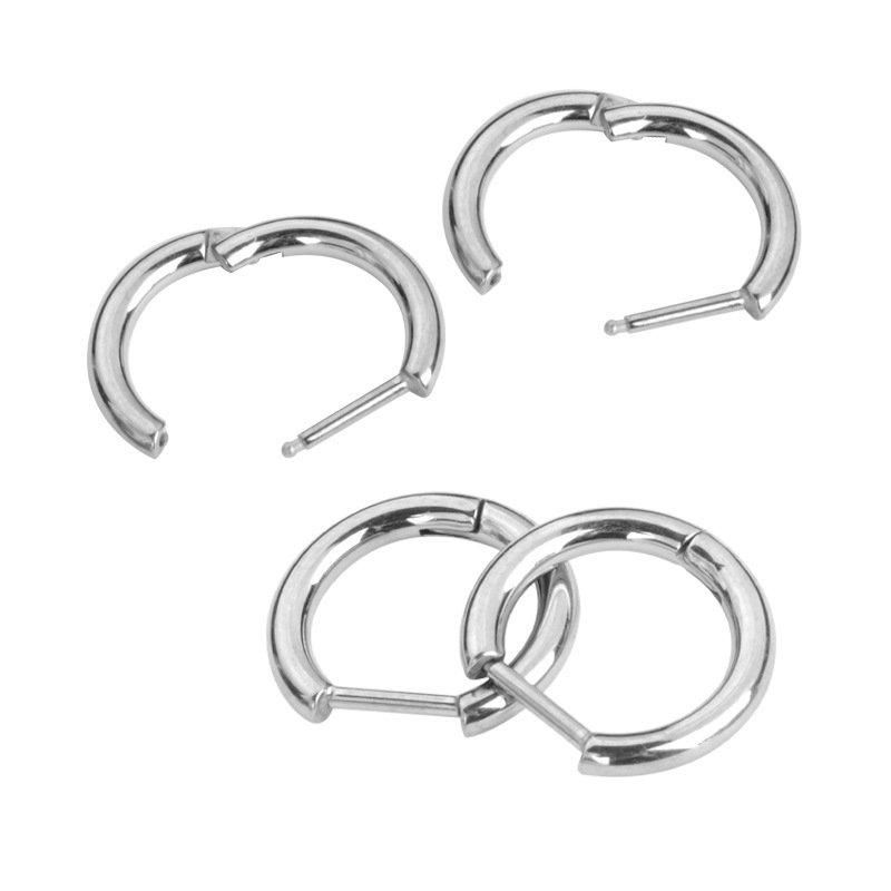 Unisex Titanium Alloy Ear Clip Straight Bar Piercing Earrings Simple Geometric Pattern Earrings Suitable For Men And Women Titanium Alloy Ear Cartilage Ring And Stud Earrings