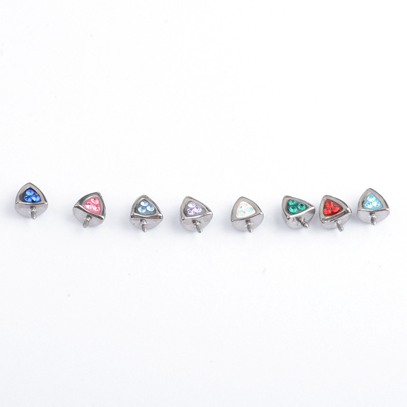 Fashion Czech Diamond Cat Ear Studs Sharp Demon 0.9 Teeth Titanium Alloy Ear Bone Studs High-end Women's Jewelry Accessories
