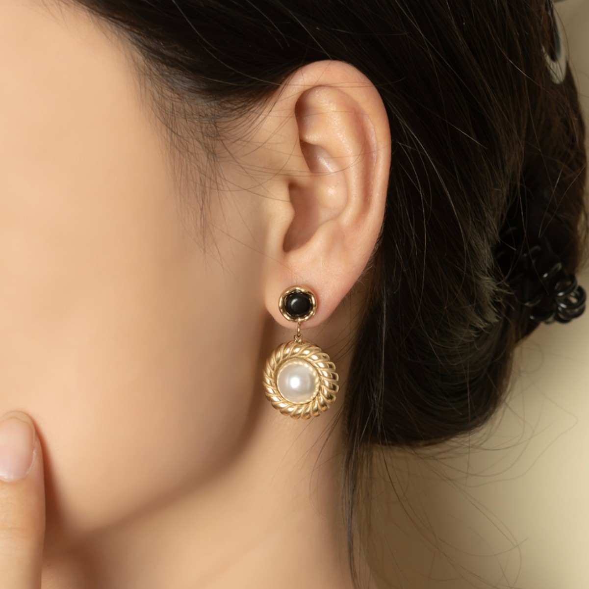 Geometric Copper Classic Style Drop Earrings