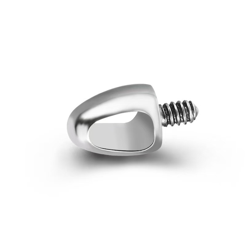 Titanium Alloy Bullet Head Internal Thread Piercing Ear Bone Stud Eyebrow Stud Lip Stud Accessories Geometric Pattern Simple Style Pack Of 10 Unisex