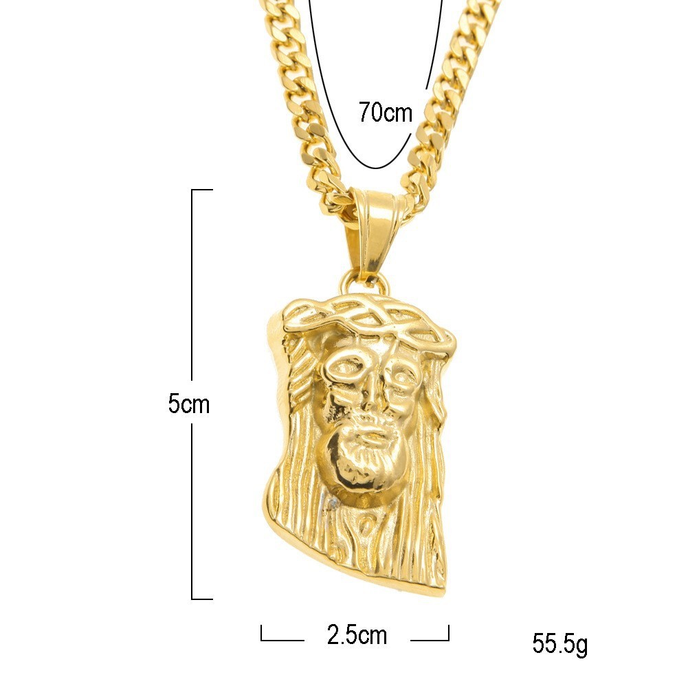 Hip-Hop Style Angel Wing Pendant Necklace Stainless Steel Gold-Plated Fashion Accessory Versatile Small Batch Trendy Jewelry Item