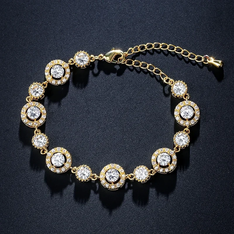 Adjustable RAKOL Fashion Crystal Zirconia Bracelet Women's Personalized Fairy Tale Evening Gown Ball Accessories Bohemian Style