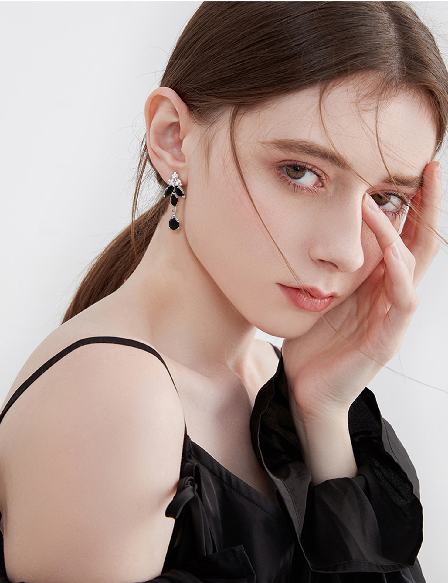 Water Droplets Copper Classic Style Earrings Necklace