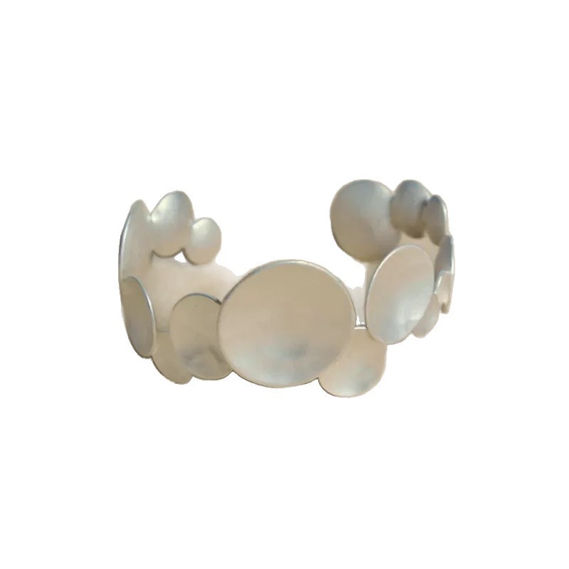 Fashionable Versatile Round Burnished Bracelet Ring Set For Women Irregular Design Luxury Minimalist Hand Jewelry Accessories