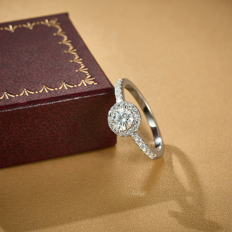 New Product Moissanite Gold Ring Vvs Dark Gray Engagement Cut 925 Sterling Silver For Mens With Great Price