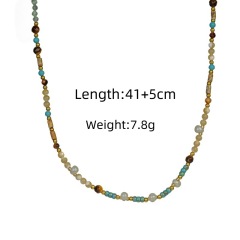 Natural Stone Beaded Necklace