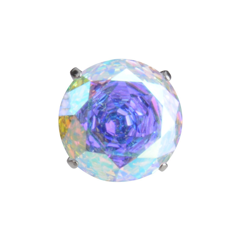 Millennium Rose Titanium Alloy Ear Lip Nose Belly Button Piercing Jewelry Accessories Cut Zirconia Geometric Pattern Unisex